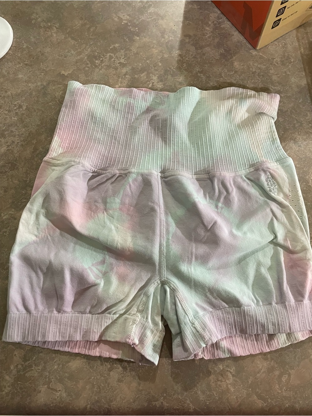 FP Movement by Free People Pastel Tie-Dye High-Waist Athletic Shorts